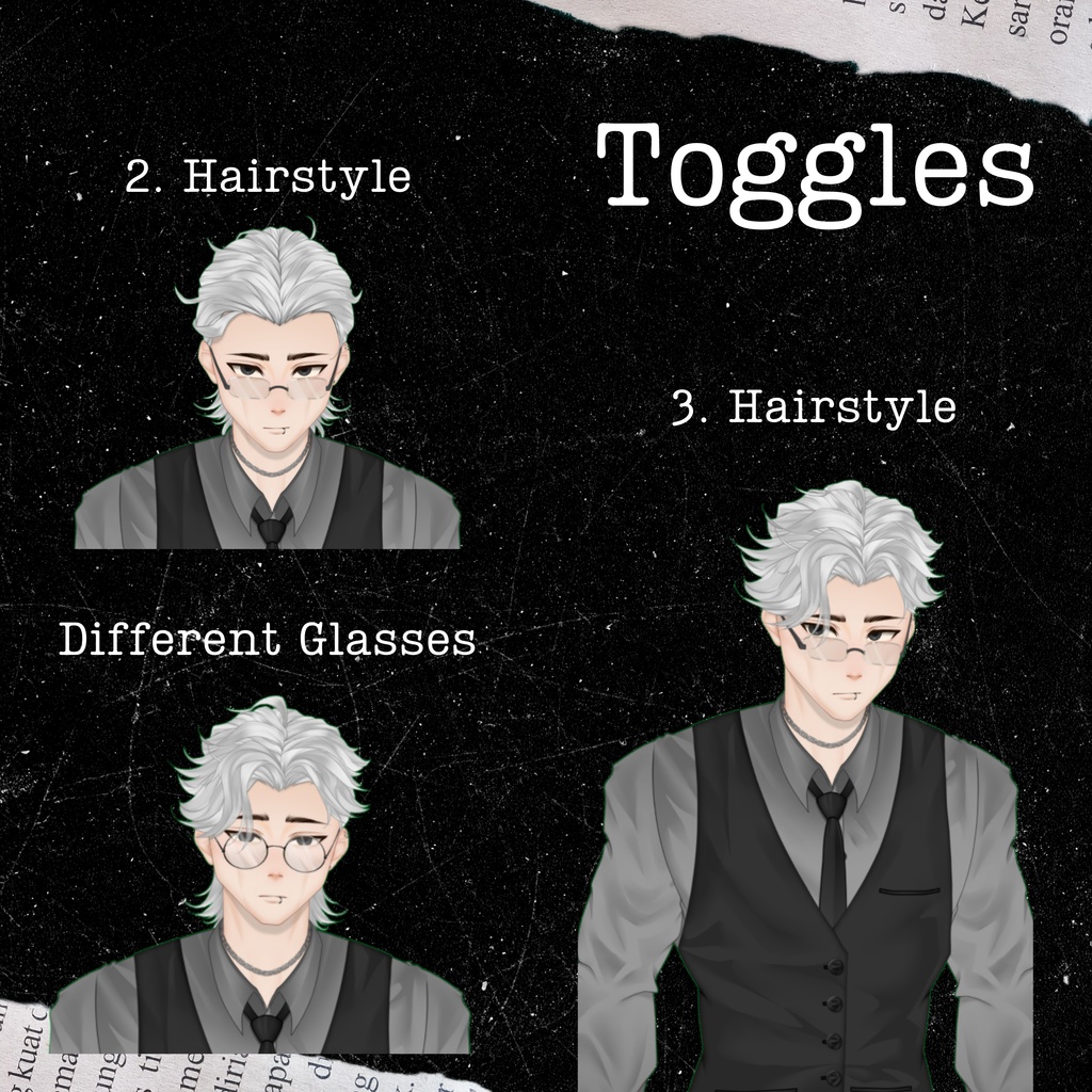 VTuber | Seth, the gentleman | Customizable Live2d premade model for Vtube Studio, streaming on twitch, kick, youtube | >15 emotions/toggles