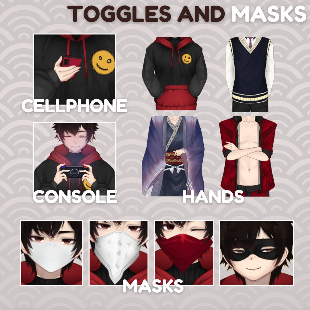 VTuber | Ben v3, the hoody lover | Highly customizable | Live2d model for Vtube Studio premade for streaming twitch, youtube, kick....