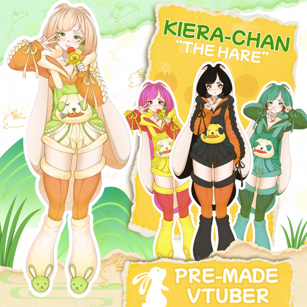 【Live2Dモデル】Keira-Chan the Hare 🐰 | Highly Customizable VTuber Model | Bunny Girl Premade | VTube Studio