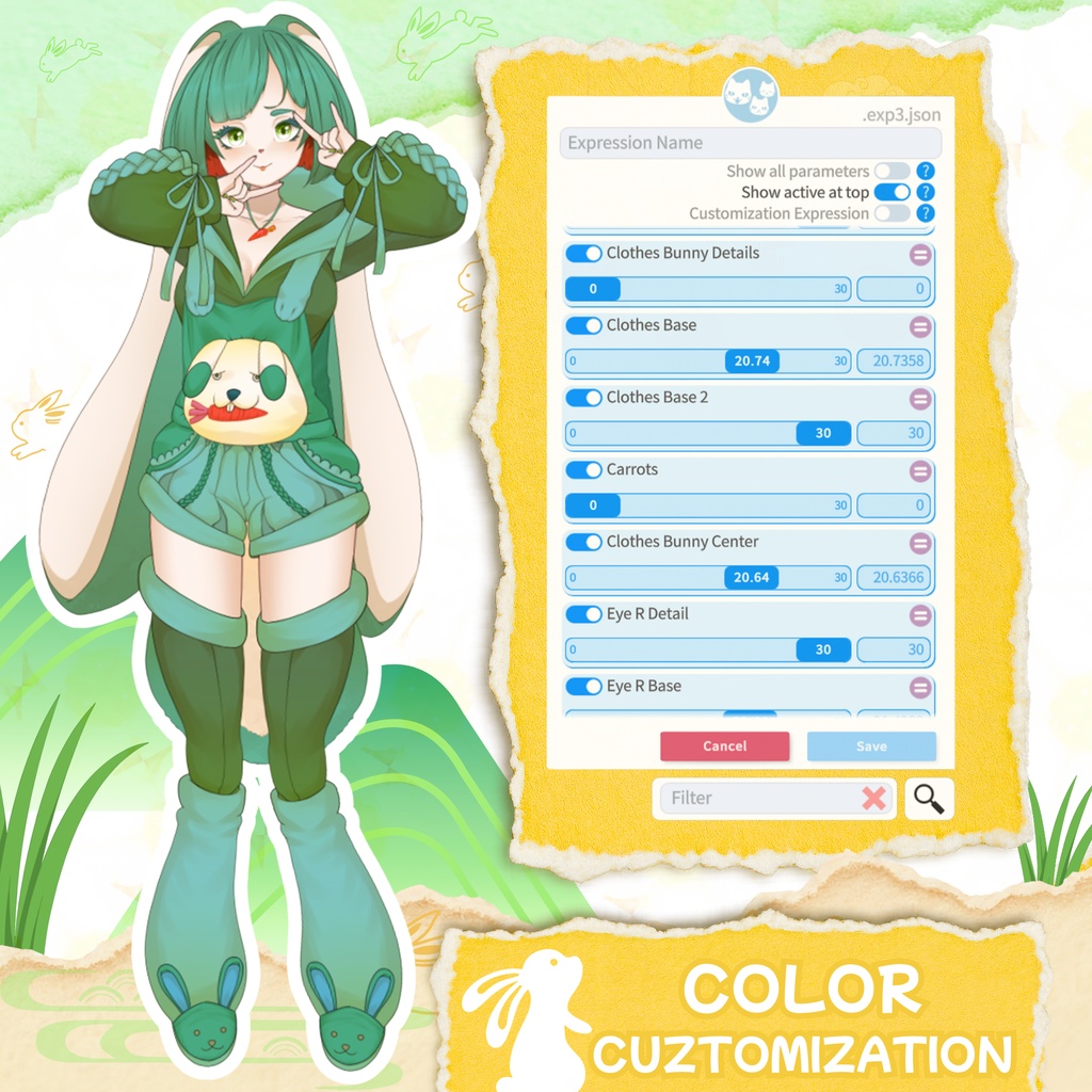 【Live2Dモデル】Keira-Chan the Hare 🐰 | Highly Customizable VTuber Model | Bunny Girl Premade | VTube Studio