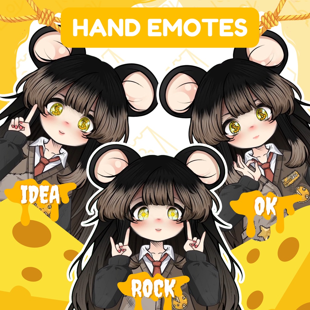 【Live2Dモデル】Cheesu Chan 🐭 | Mouse Girl Premade VTuber Model | Customisable | VTube Studio