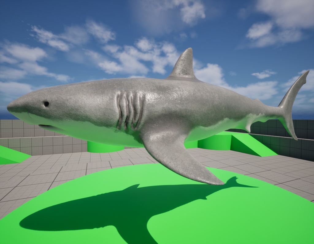 【3Dモデル】泳ぐサメ - Swimming Shark【アニメーション付き/VRChat・UE5対応】