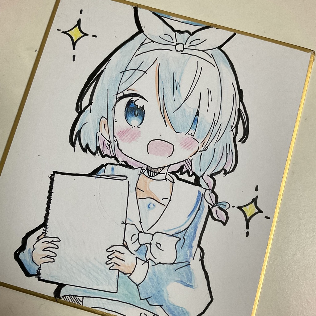 ブルアカ】中色紙【ホシヒナ】 （絵倉@Skeb停止中 on X: 
