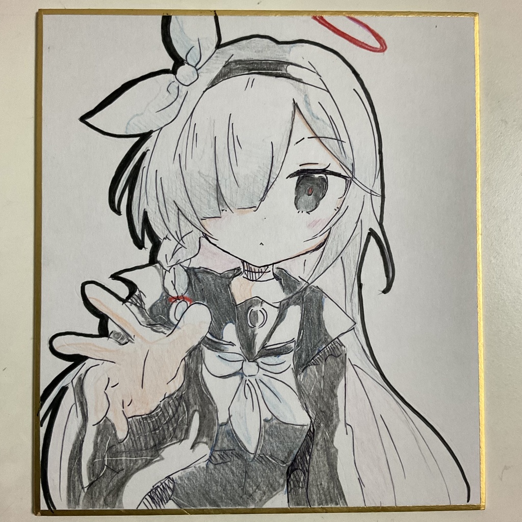 ブルーアーカイブ プラナ 色紙 ブルアカ プラナ 手描きイラスト色紙 - りゅーしょっぷ - BOOTH