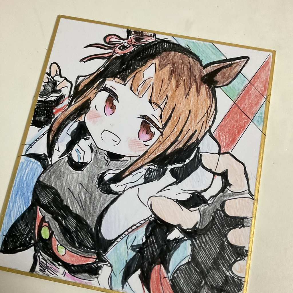 ウマ娘 手描き イラスト 色紙 まとめ売り ウマ娘 ウマ娘プリティーダービー メジロアルダン 手描き