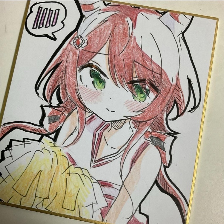 ウマ娘 手描きイラスト ウインバリアシオン ウマ娘 ウインバリアシオン 手描きイラスト色紙 - りゅーしょっぷ - BOOTH