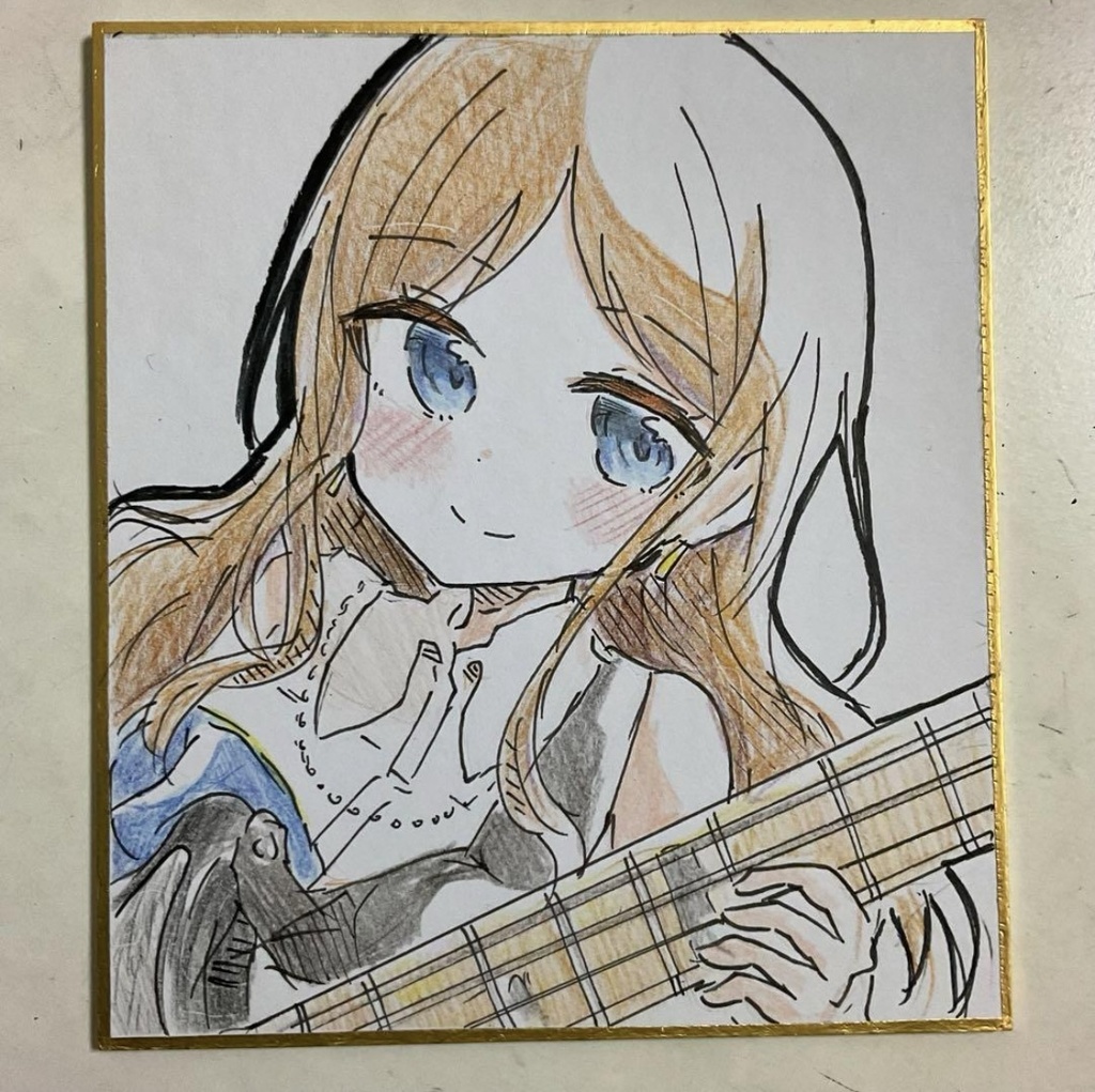 バンドリ　MyGO!!!!! 長崎そよ　手描きイラスト色紙