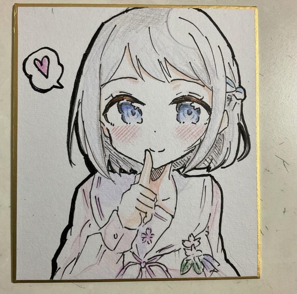 学園アイドルマスター　葛城リーリヤ　手描きイラスト色紙