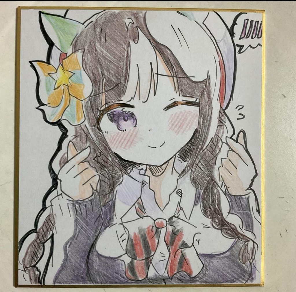 ホッコータルマエ ウマ娘 手描き色紙 イラスト ファンアート ホッコータルマエ ウマ娘 手描き色紙 イラスト ファンアート - メルカリ