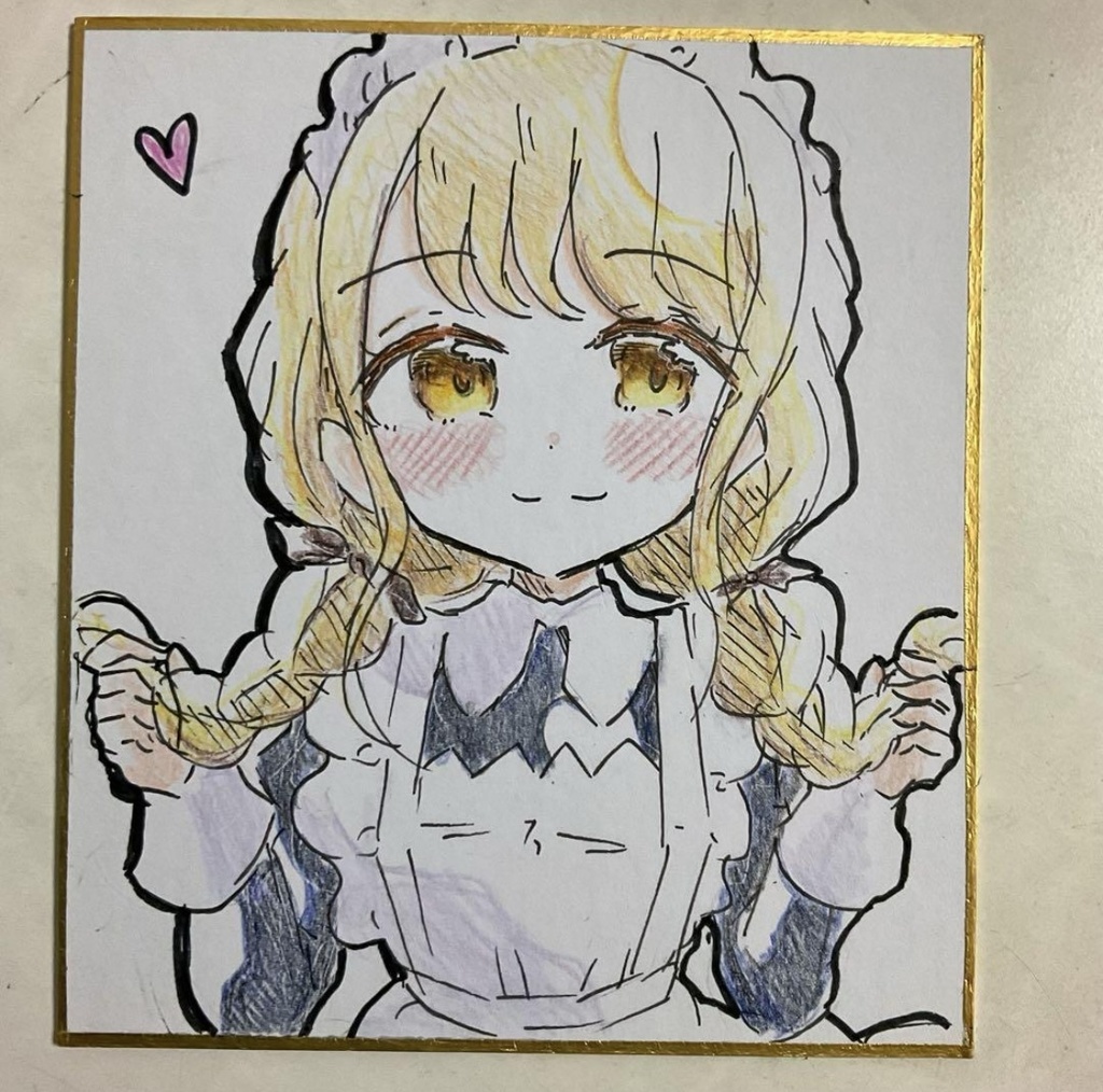 学園アイドルマスター　藤田ことね　手描きイラスト色紙