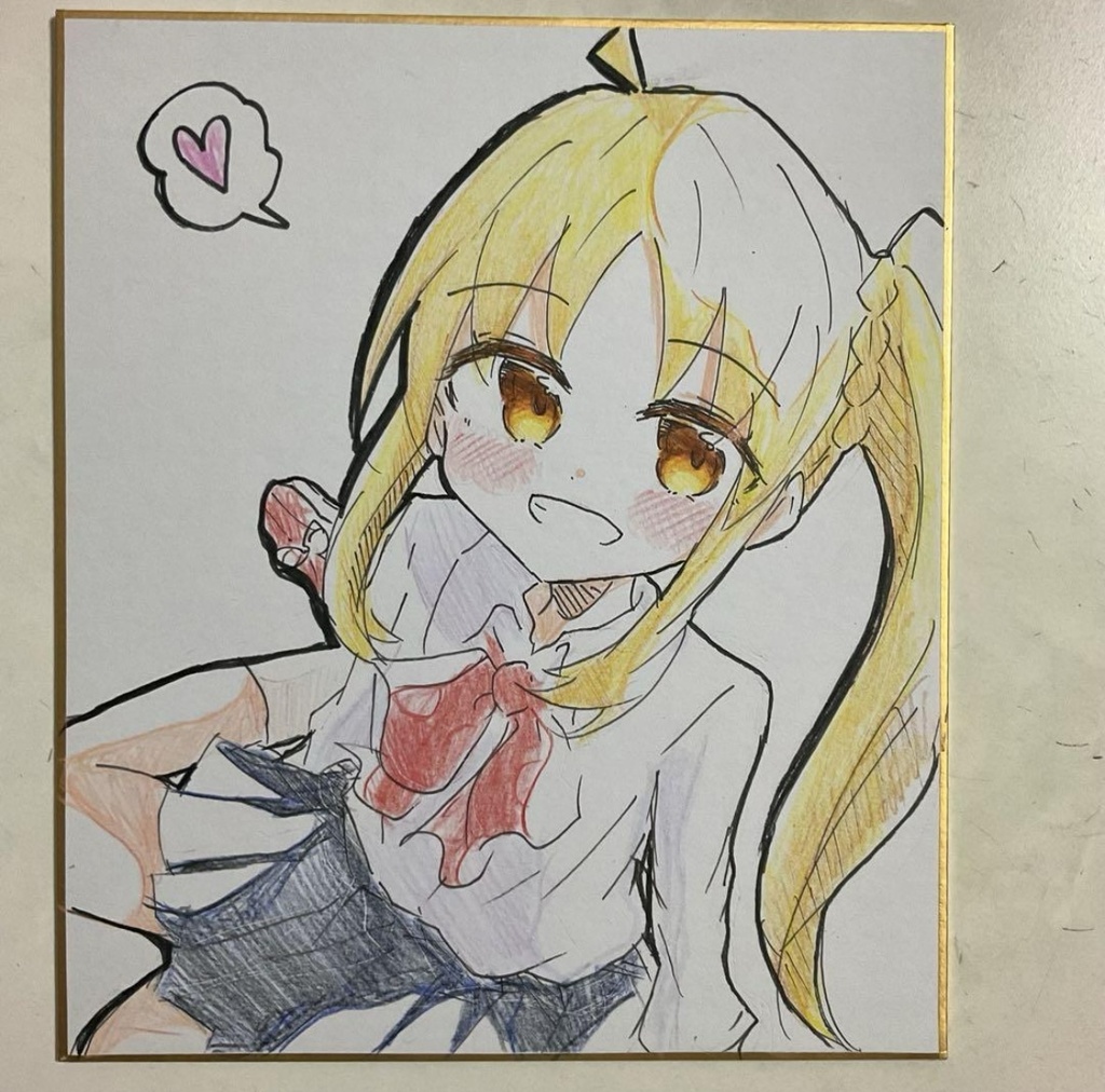ぼっち・ざ・ろっく！　伊地知虹夏　手描きイラスト　中サイズ