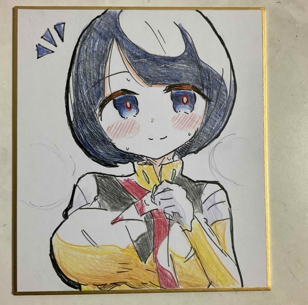 機動戦士ガンダム　ジークアクス　シイコ・スガイ　手描きイラスト色紙