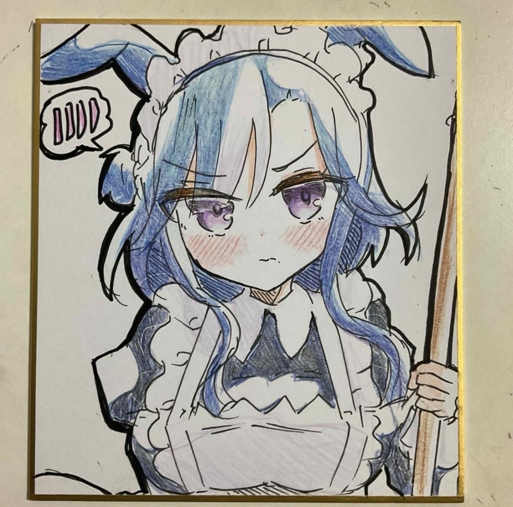 ウマ娘　アドマイヤグルーヴ　手描きイラスト色紙