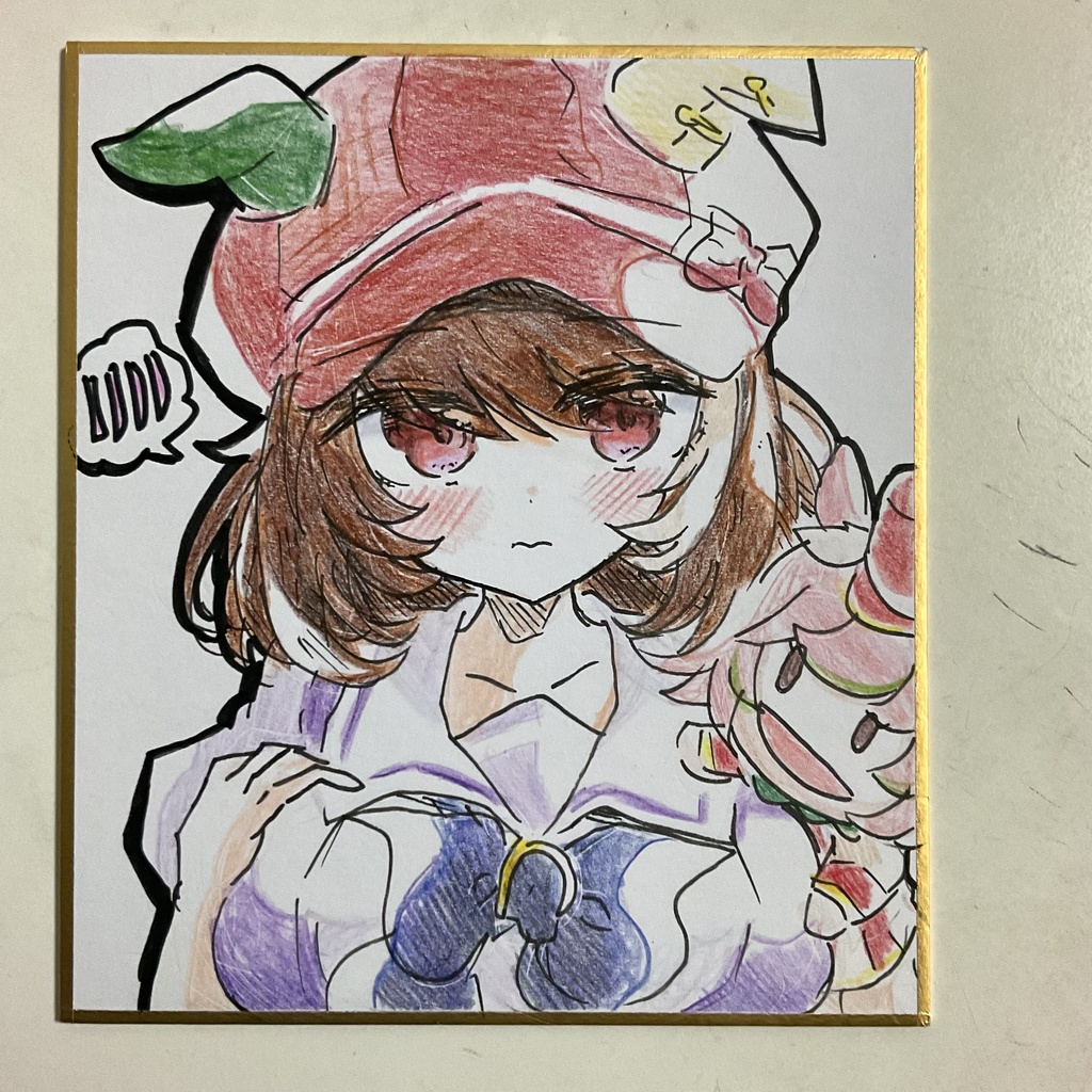 ウマ娘　マルシュロレーヌ　手描きイラスト色紙