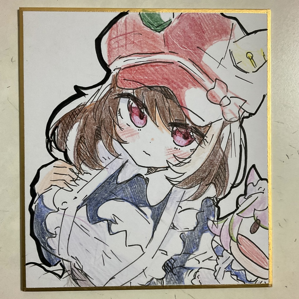 ウマ娘　マルシュロレーヌ　手描きイラスト色紙