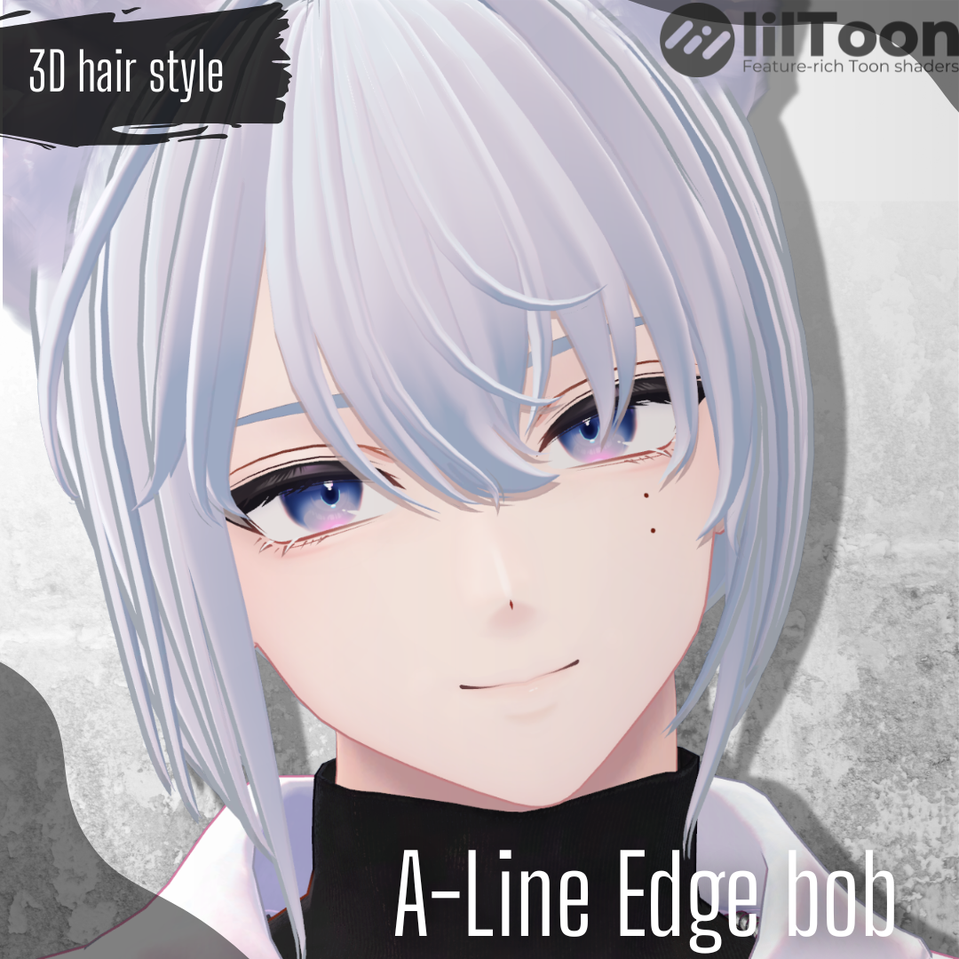 【VRchat】A-Line Edge bob【6アバター対応】