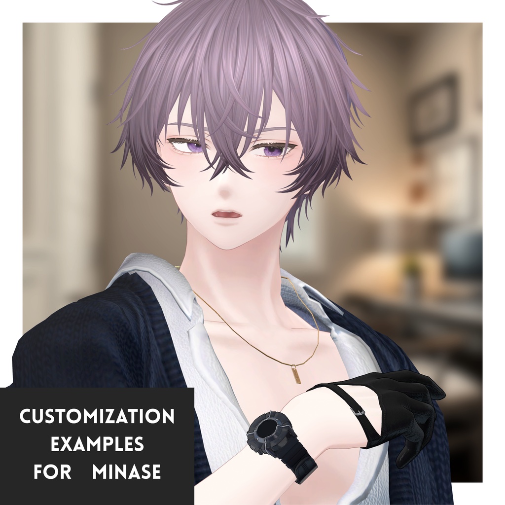【10アバター対応】MN_re_Hair 02【VRchat想定】