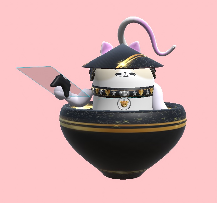 VRoid Gamer Kitty in Ramen bowl