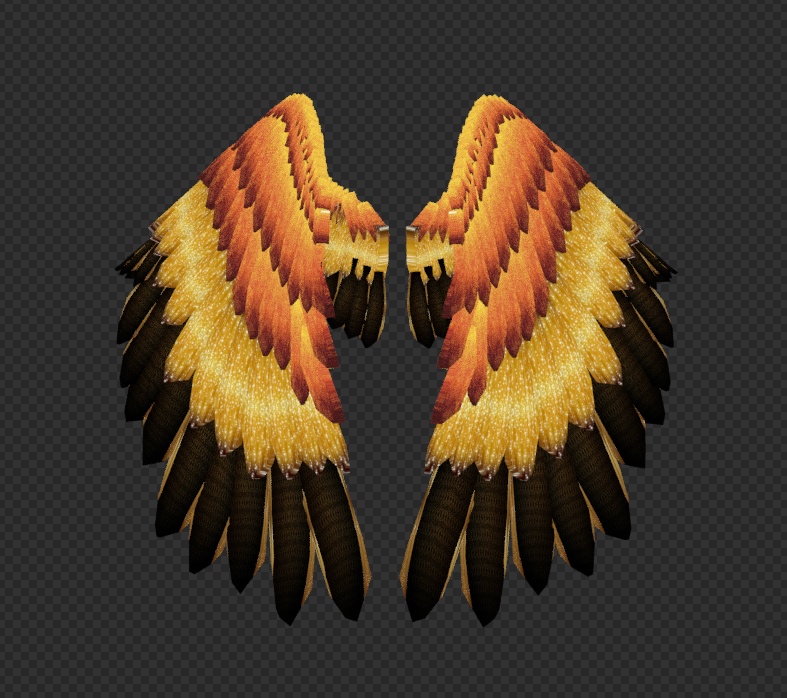 VRoid Gold wings  that  cover your  face