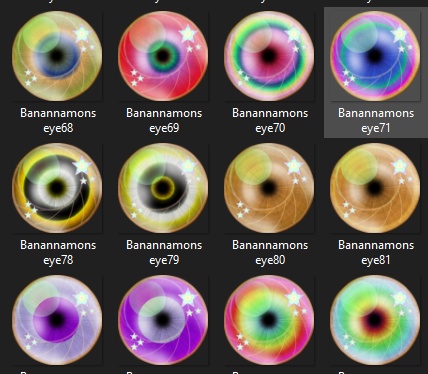 102 Banannamon eye textures