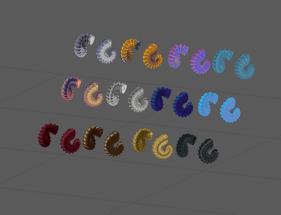 12 3D Ram horns