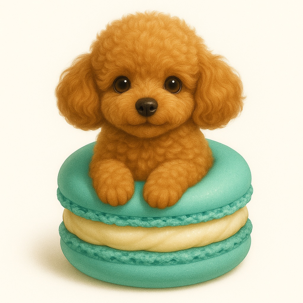 商用利用ＯＫ　とろけるマカロンプードル♪スイーツわんこ – トイプードル