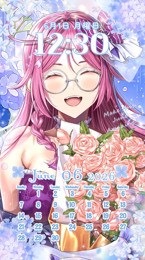 2026年6月スマホカレンダー