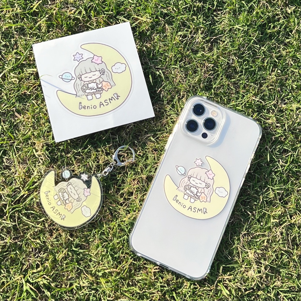 月のねむべにスマホケース