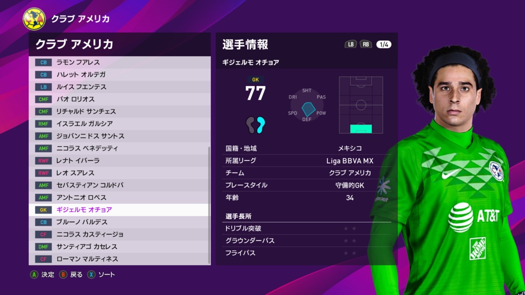 ウイイレ 神データ メキシコリーグ Liga BBVA MX