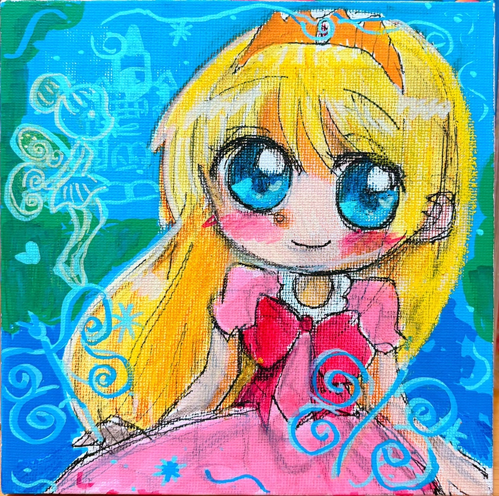 お姫様イラスト原画