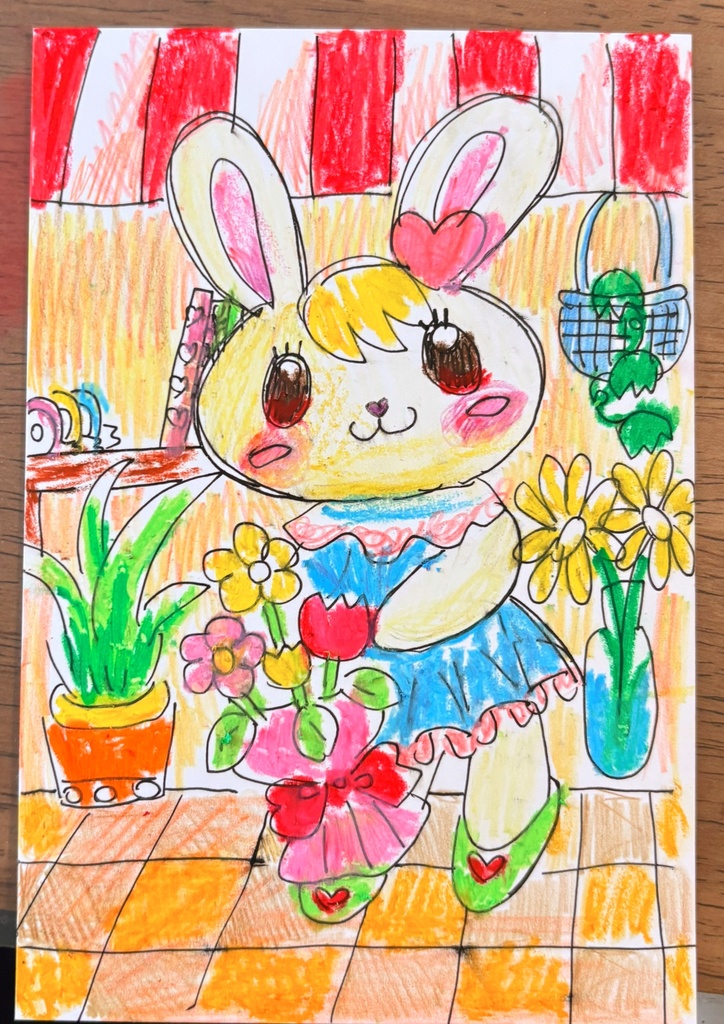 うさぎのお花屋さん　ポストカード