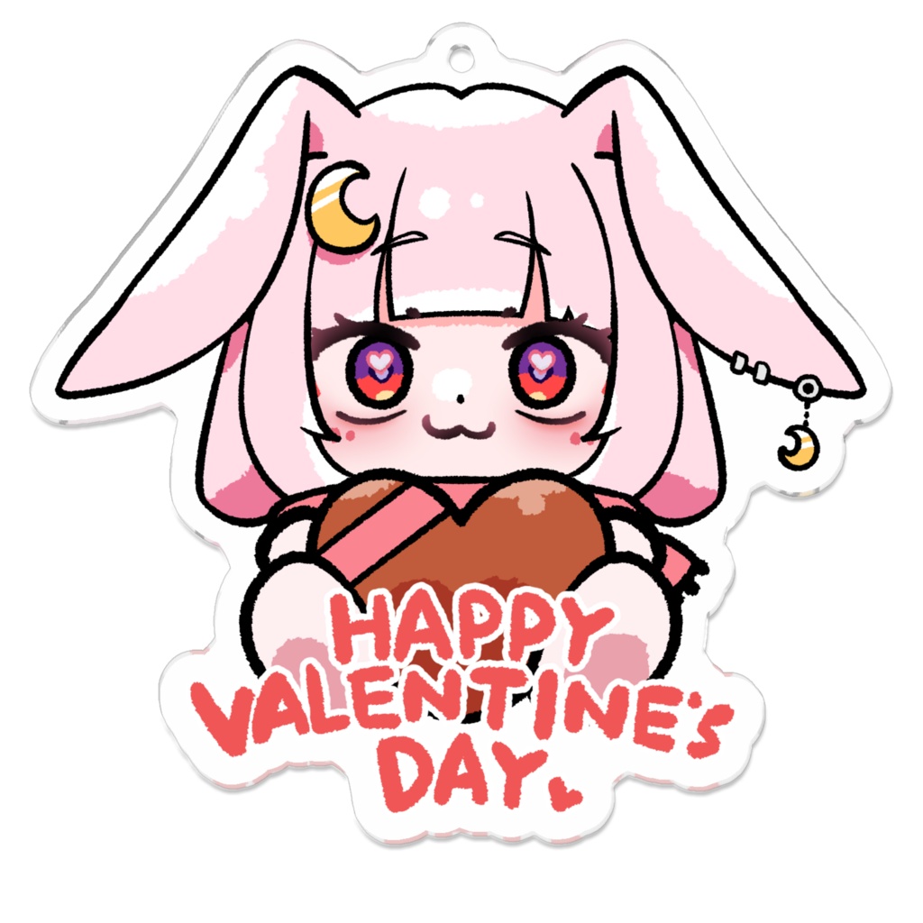 【限定】ハクト-バレンタイングッズ-SDキャラ-アクリルキーホルダー（文字ありバージョン）