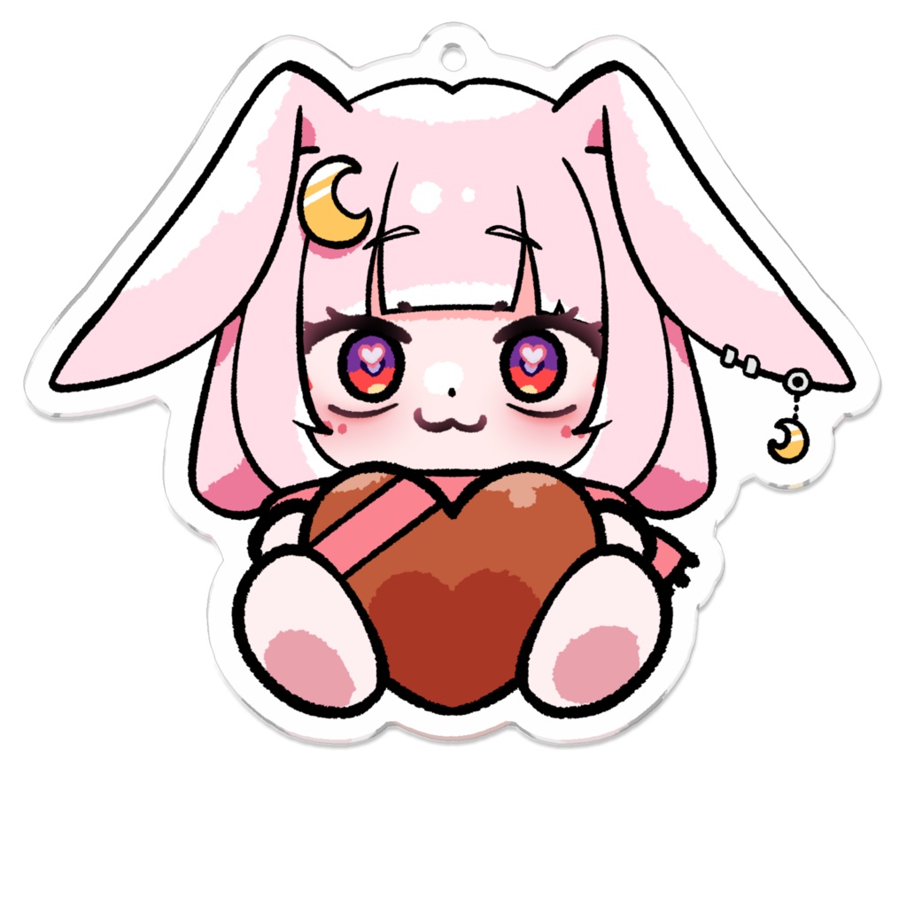 限定】ハクト-バレンタイングッズ-SDキャラ-アクリルキーホルダー（文字なし・コーティングありバージョン）