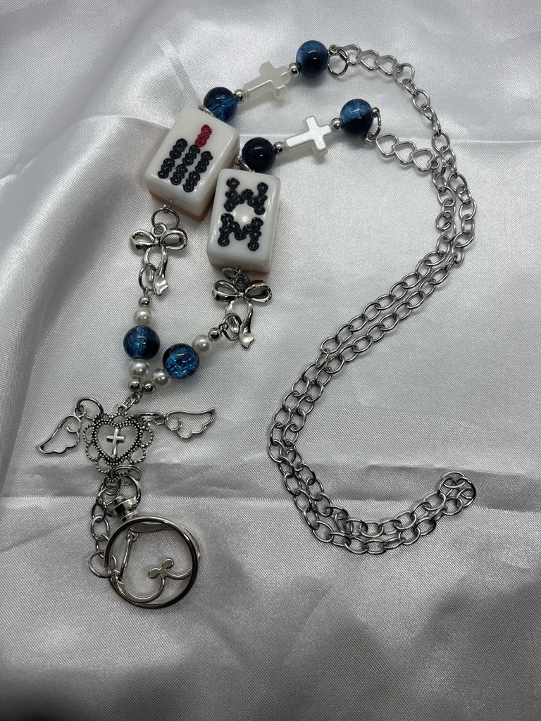 🀄️麻雀牌ストラップ🀄️【蒼珠】索子 七八