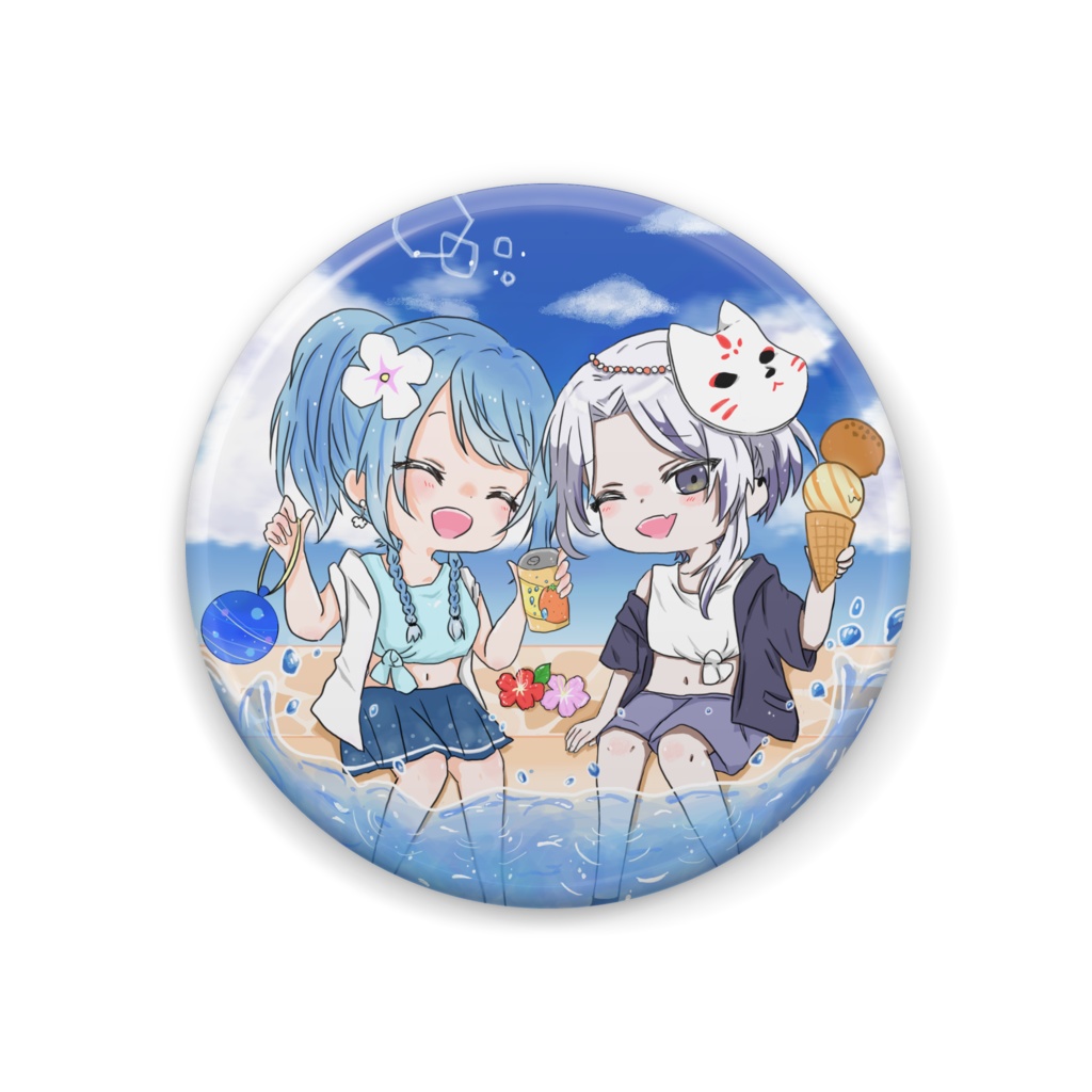 夏のifloat缶バッチ