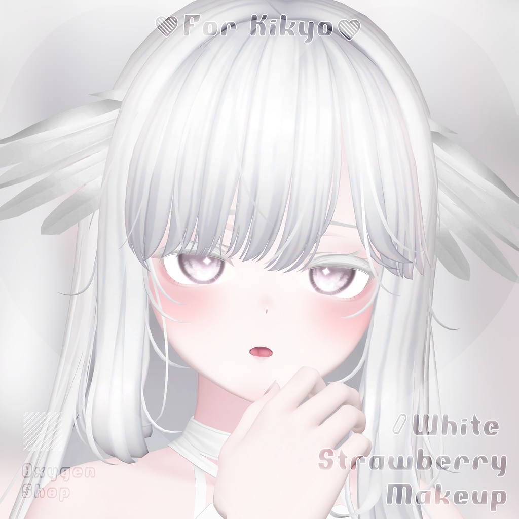 For Kikyo ♡ White Strawberry Makeup