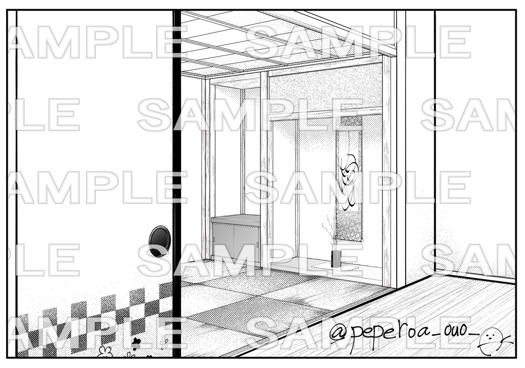 和室と和モダンな玄関