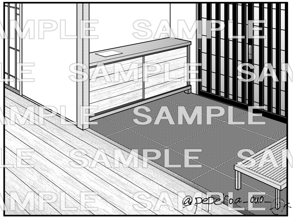 和室と和モダンな玄関