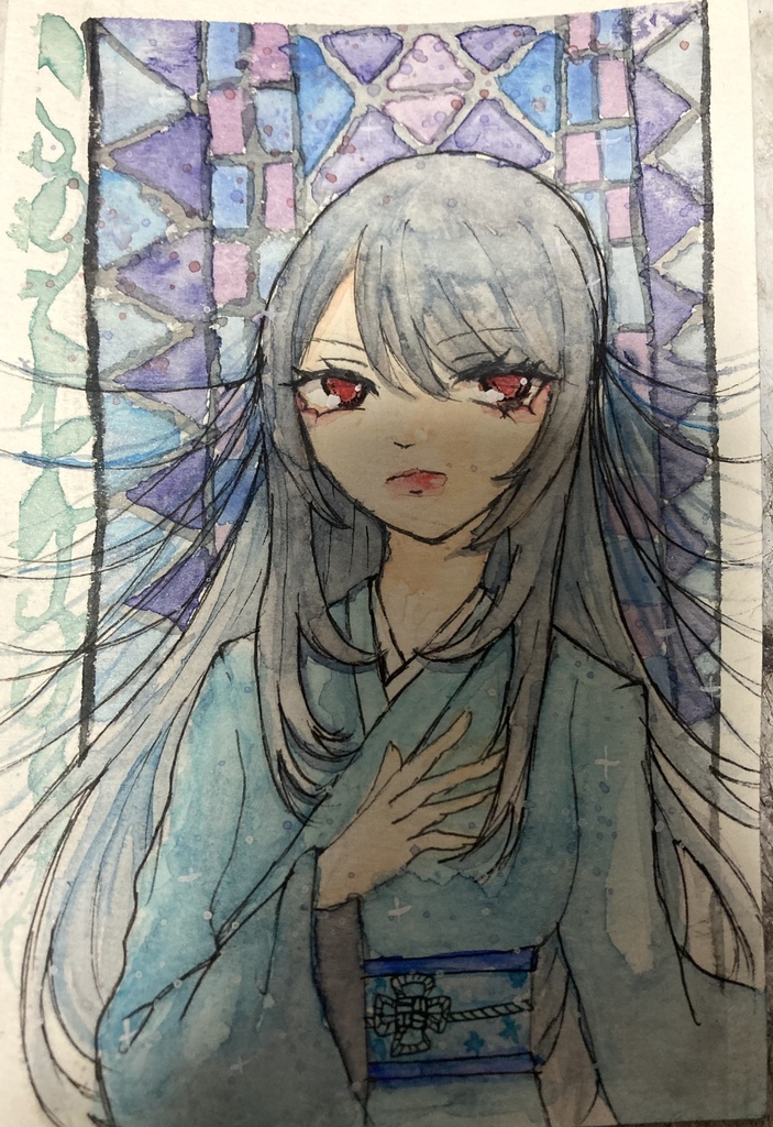 原画ポスカ「少女」