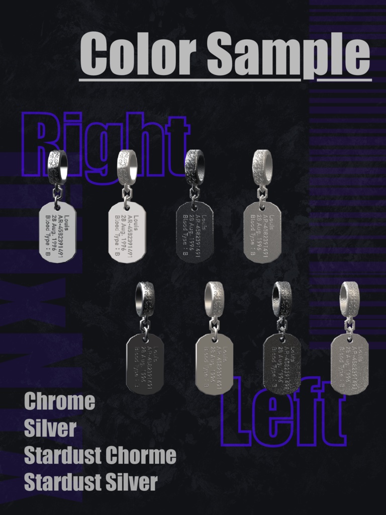 ✦発売Sale中✦ Dogtag Earring【7アバター対応】