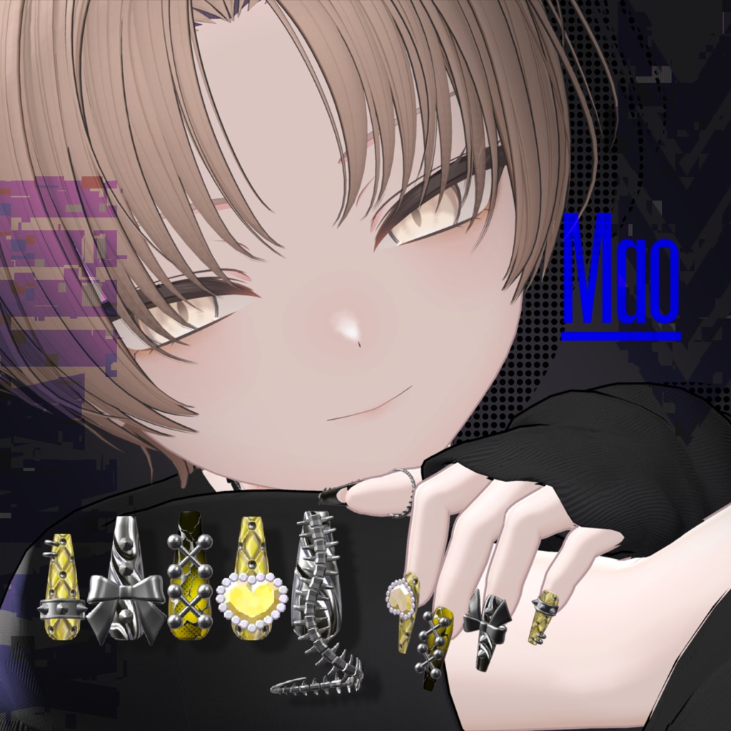 ⸜Sale ⸝【19アバター対応】 Bone-Metal Nail【MA対応】