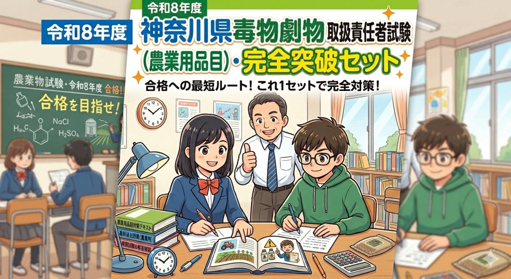 令和8年度神奈川県「毒劇物取扱者試験」（農業用品目）完全突破セット