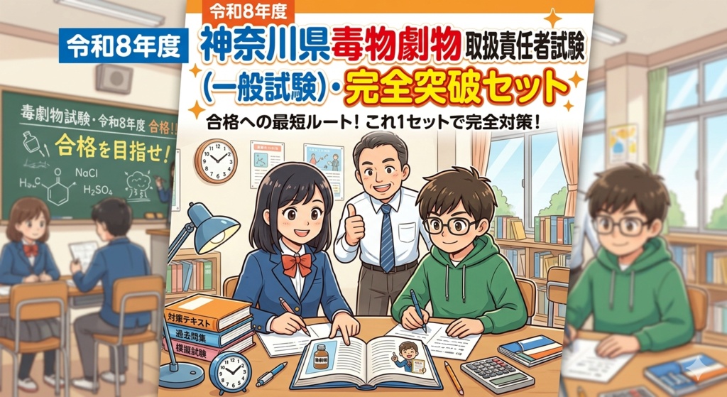 令和8年度神奈川県「毒劇物取扱者試験」（一般試験）完全突破セット