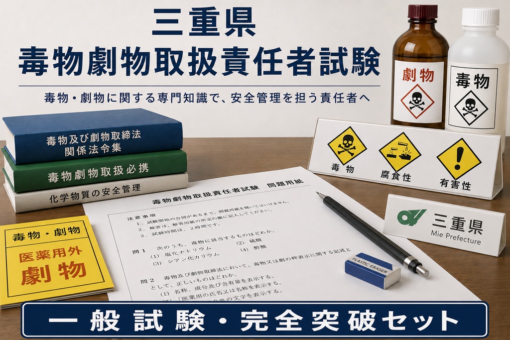  三重県　毒物劇物取扱者試験「一般試験・完全突破セット」