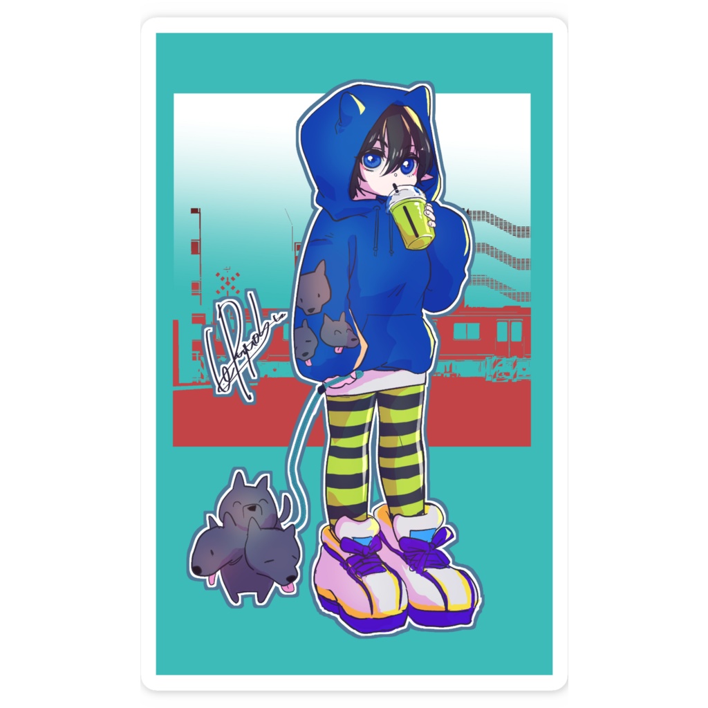 現代風冥ちゃんステッカー