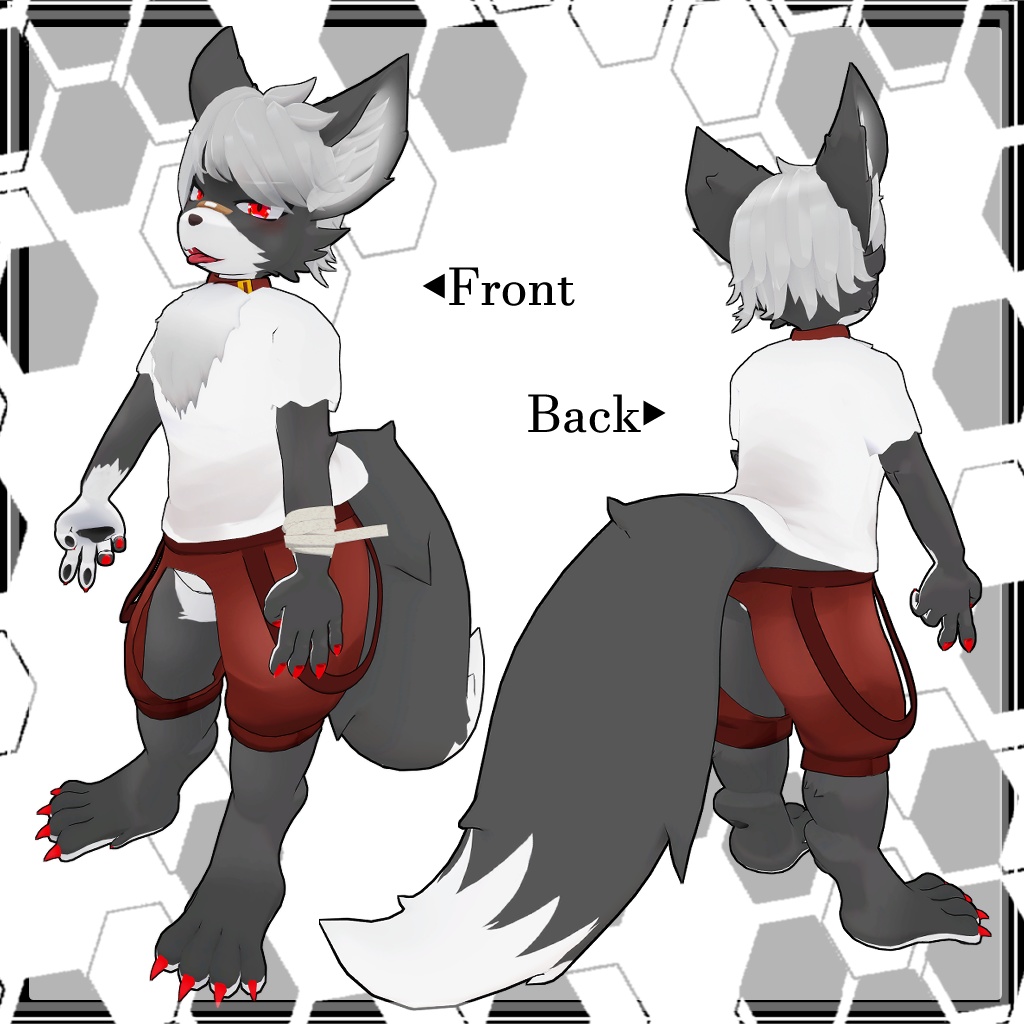 VRchat想定3Dアバター「カク」