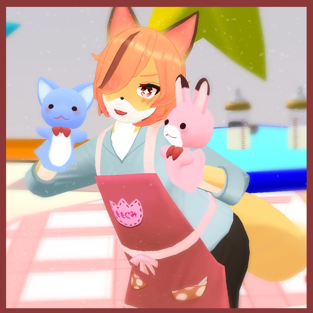 【+Head素体版あり】VRChat想定3Dアバター 「狐野おにいさん」