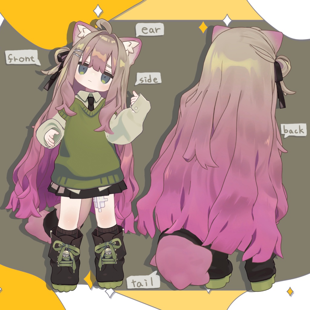 キプフェルちゃん用 髪グラデーションテクスチャ