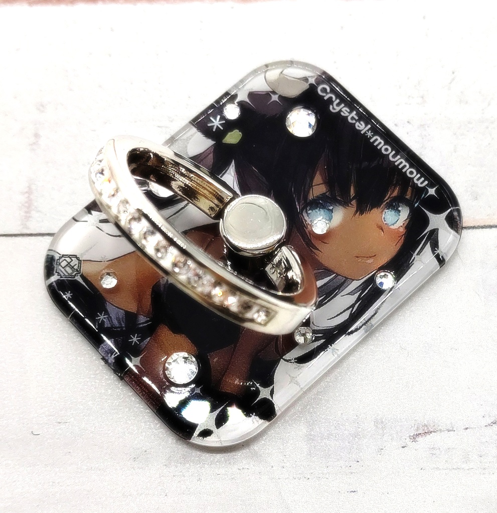 【SALE】クリスタルスマホリング💎Crystal*moumow💎