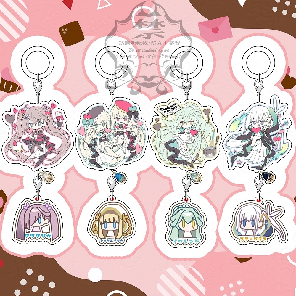 【クリックポスト】SDキャラ 2連アクリルマーカータグ🌸バレンタイン2026